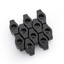 DuBois 5/16"-18 Wing Knobs 10 Pack, Clamping with 7/8" Depth, Black 