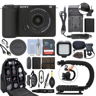 Sony ZV-E10 II Mirrorless Digital Camera& 16-50mm Lens Black+ 64GB Pro Video Kit