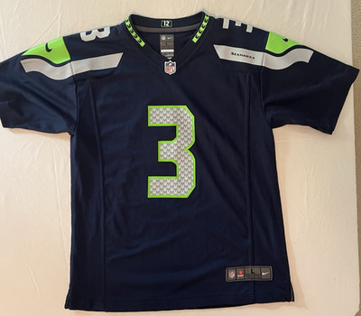 Nike Seattle Seahawks Russell Wilson #3 Jersey Youth Large Blue NFL Football