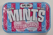 Big Sky Sugar Free Cotton Candy Mints (4) Pack Nostalgic Tins Free Shipping