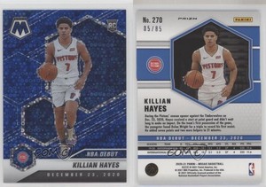 2020 Panini Mosaic NBA Debut Fast Break Blue Prizm /85 Killian Hayes Rookie RC