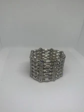 Metal cuff link “Jasmine” bracelet 