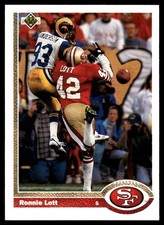 Ronnie Lott 1991 Upper Deck #355 49ers NFL READ FREE SHIPPING AutographDen