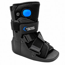 United Ortho Walking Boot for Foot/Ankle Immobilization, Black/Blue, S/M