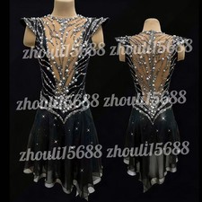 New ice figure skating dress Baton rotating dress custom size