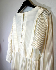 Ivory Pleated Theater Dress Ensemble Costume Regency Historical Wardrobe XS/S