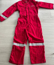 VINTAGE WENAAS HALLIBURTON CEMENTING COVERALLS RED FR ANTIFLAME JUMPSUIT RARE