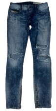 Diesel Grupee Zip Ankle Super Slim Skinny Low Waist Jeans 25x32 Stretchy ITALY