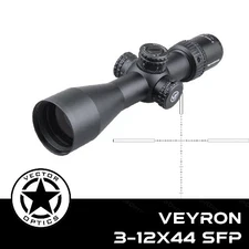  Optics Veyron 3-12x44 SFP Riflescope Ultra Compact Design |ZeroStop Function