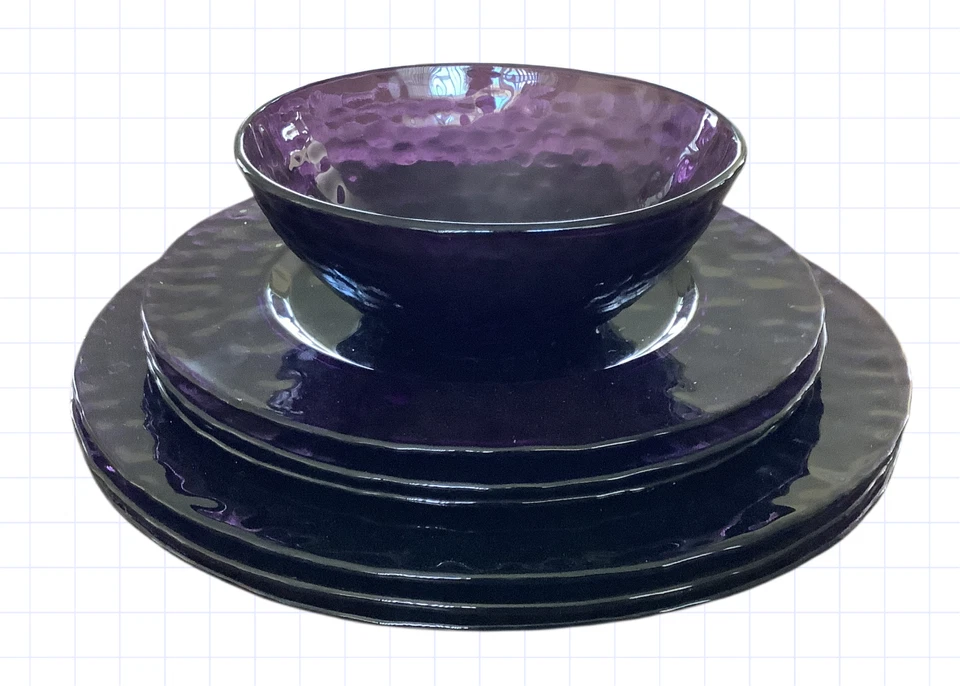 Bormioli Rocco Palatina аметист фиолетовое стекло 3 ужина. 3 салата 1 десертная чаша - Изображение 3 из 4