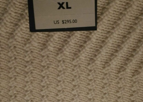 Kent&Curwen England Chunky Crewneck Men's Sweater Ivory Made In Italy US Size XL - Picture 3 of 6