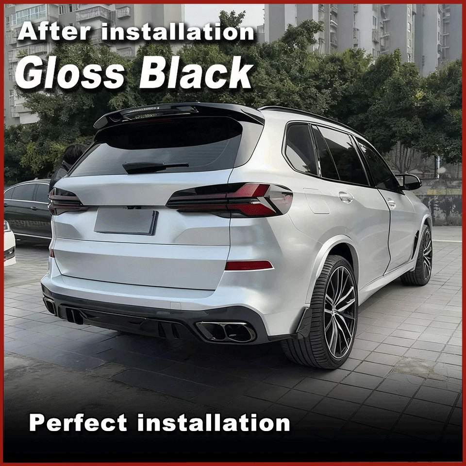 Für BMW X5 G05 X7 G07 2019-2025 Glanz Schwarz Auspuffblende Endrohr Tailpipe - Bild 2 von 4