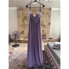Bill Levkoff 165 Victorian Lilac Chiffon Bridesmaid Dress Gown Womens 8 New