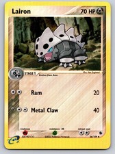 Lairon Reverse Holo Uncommon EX Ruby and Sapphire 36/109 LP Pokemon Card TCG