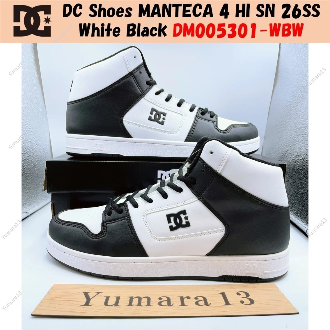DC Shoes MANTECA 4 HI SN 26SS White Black DM005301-WBW