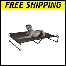 Portable Elevated Dog Cot for Large Breeds - Easy Assembly and Breathable Design