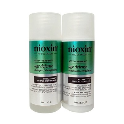 Nioxin Age Defense Shampoo & Conditioner Travel Duo Set 1.6 oz Each Pro Clinical