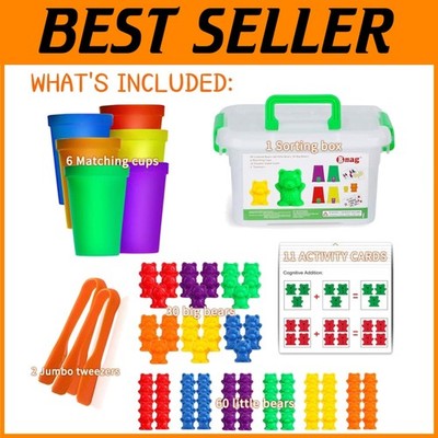 Kids Counting Bears Set - Color Recognition STEM Toy