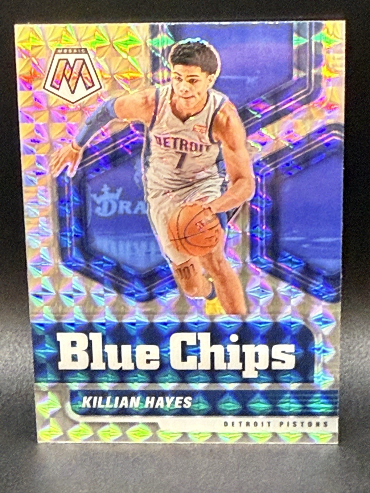 2020-21 Panini Mosaic - Blue Chips Killian Hayes #2 (RC) Rookie- Detroit Pistons