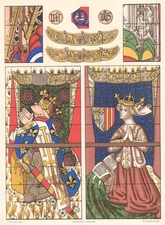 Original 1851 Chromolithograph from Le Moyen-Age et la Renaissance Paul Lacroix