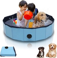 Faltbar Hundepool Hunde Swimmingpool Schwimmbecken Planschbecken Pool Bad Becken