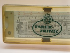 Rechenschieber Faber Castell Duplex 2/82 33cm + Kasten + Formelsammlung gut erh.