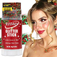 Green Red Body Glitter Stick Christmas Face Glitter                