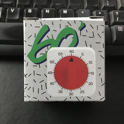 Full Machinery White Kitchen Timer Reusable Mechanical Countdown Timer