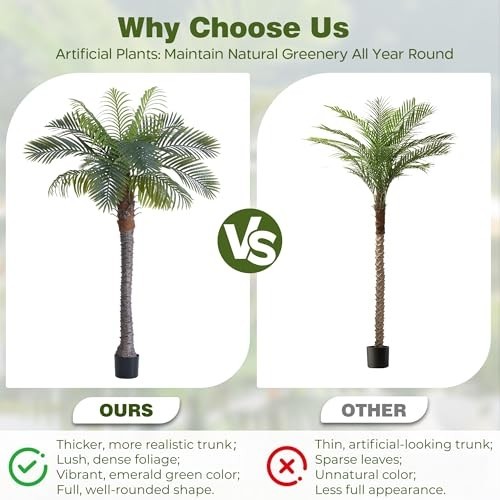 6FT Faux Coconut Palm Tree - Tropical Artificial Plant for Indoor Outdoor  Use, L | eBay