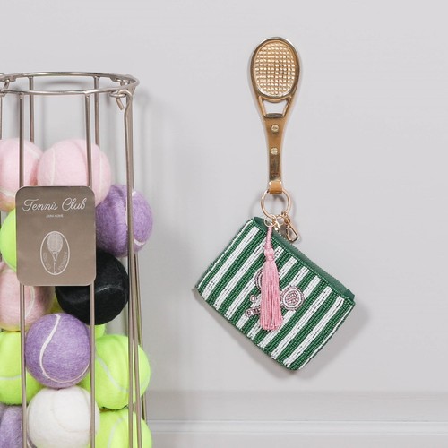 Vintage Brass Tennis Racket Wall Hook | Sporty Wall Mounted Towel Hanger - Picture 3 of 4