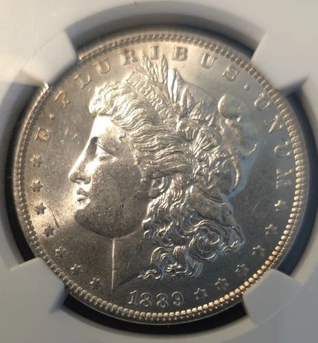 1889-P Morgan Silver Dollar Choice Uncirculated NGC Graded MS-62