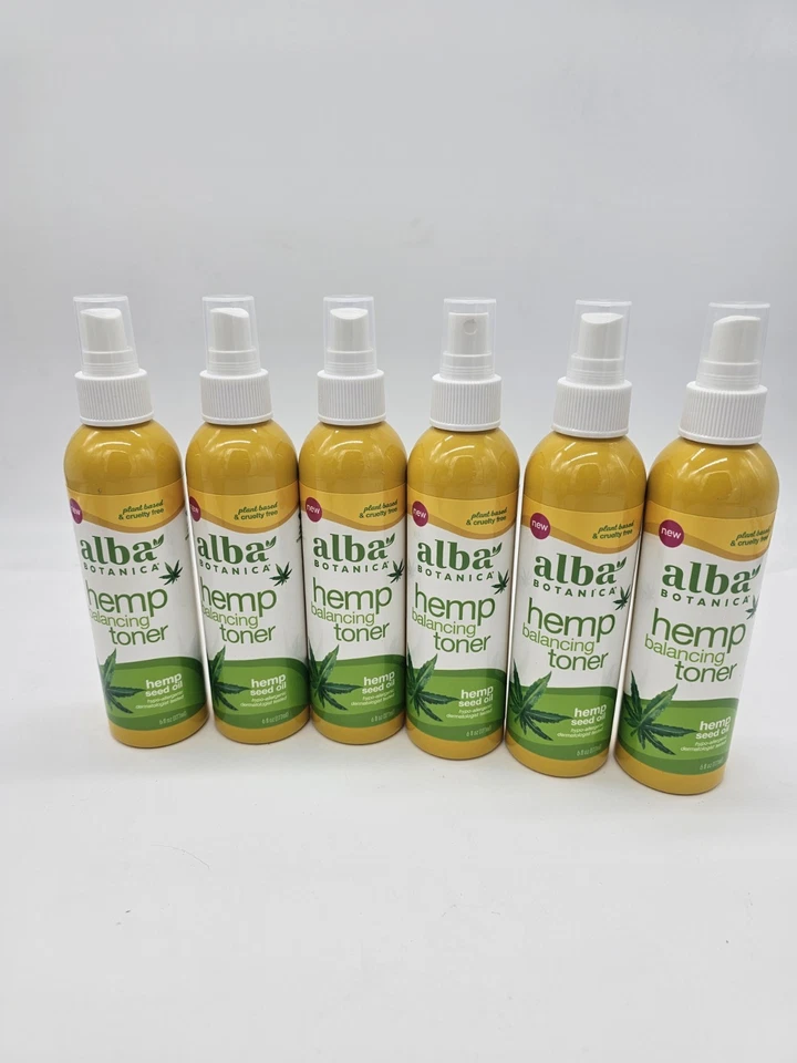 Tónico equilibrador de cáñamo Alba Botanica 6 oz aceite de semilla de cáñamo spray lote de 6 cruelty free Foto 2 de 3