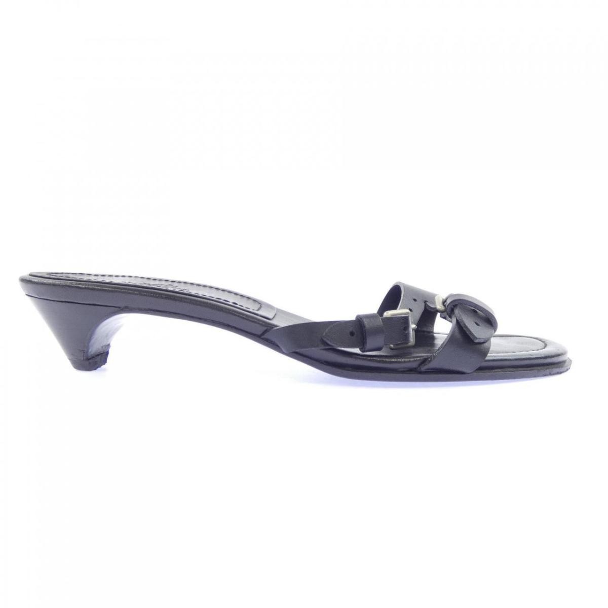 HERMES Sandals Mule Shoes EU 38 US 8 Black Authentic