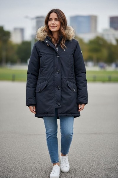 Women Polo Ralph Lauren Puffer Jacket Black 40 / L
