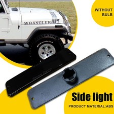 2x Smoked Side Black Front Marker Light Housings For 1987 -1995 Jeep Wrangler Yj