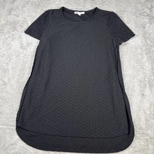 DR2 Women’s Short Sleeve Textured Polka Dot Shirt Size XS