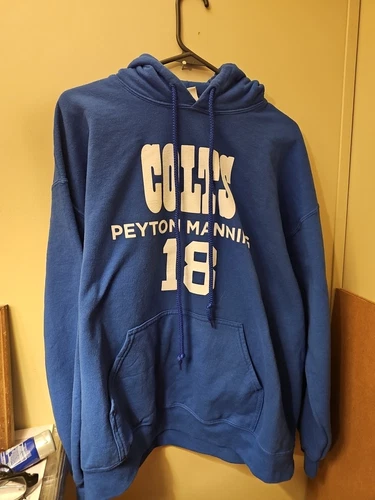 VETEMENTS Felpa con cappuccio pullover NFL Team Apparel uomo adulto L Indianapolis Colts Payton Manning