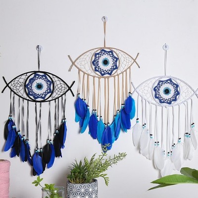 Evil Eye Dream Catcher Evil Eye Wanddekor für Wohnzimmer Home Crafts