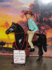 Hartland Josh Randall Wanted Dead or Alive rider horse saddle hat rifle tag