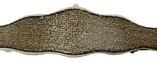 Gold Color 4 Inch Hair Clip Barrette France Patterned Accent Plastic