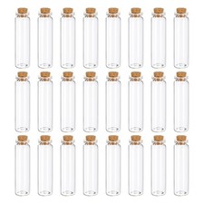 24Pcs 20ml Glass Vials Small Bottles for DIY Crafts Sample Bottle 