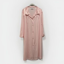 Vintage Vanity Fair Made In USA Baby Pink Nightgown Caftan Silky Robe Sz XL