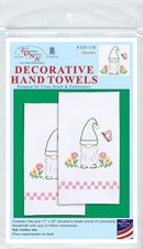 Jack Dempsey Stamped Decorative Hand Towel Pair 17"X28"-Gnome
