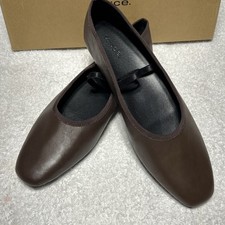 Vince Women's Vivian Mary Jane Flats Brown New In Box Inculdes DUST BAGMsrp $275
