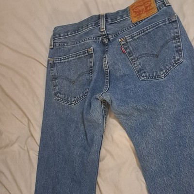 Levi's Men's Straight Leg Blue Denim Jeans Medium Wash 5-Pocket Regular Fit