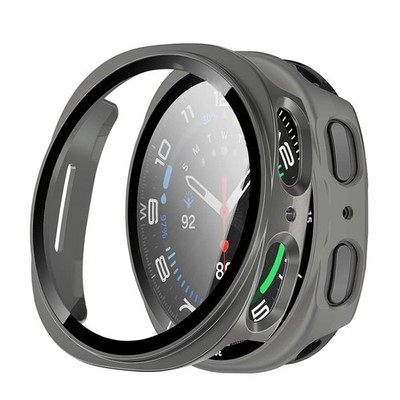 For Samsung Galaxy Watch 6 7 8 Case Screen Protector Tempered Glass 40/44/46mm