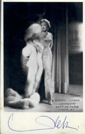 MARLENE DIETRICH SIGNED AUTOGRAMM - Bild 1 von 1
