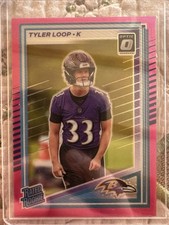 2025 Panini Donruss - Rated Rookie Tyler Loop #382 Optic Preview Pink Prizm (RC)