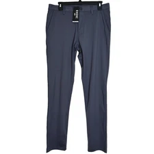 RHONE Commuter 100% Polyester Iron Gray Slim Fit Flex Knit Pants 31x31