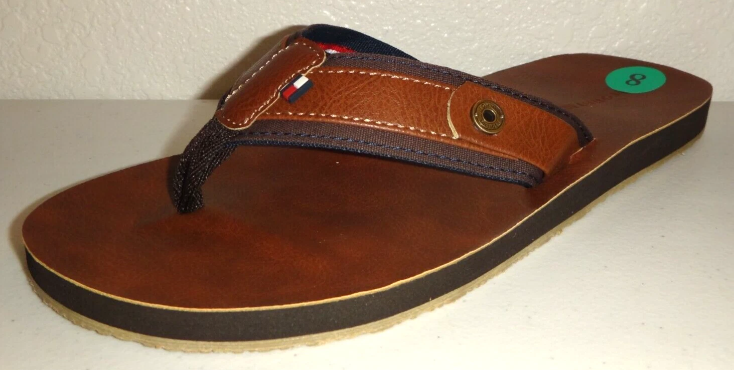 Tommy Hilfiger Drake Men Flip Flops Flat Sandals Cognac Faux Leather Size 8 , 10
Opens in a new wind